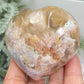 Flower Agate Heart Healing Crystal Carving 234g