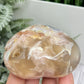 Flower Agate Heart Healing Crystal Carving 234g