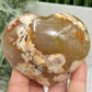 Flower Agate Heart Large Healing Crystal Carving 264g