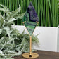 Rainbow Fluorite Diamond Rhombus on Stand Healing Crystal Home Decoration