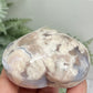 Flower Agate Heart Healing Crystal Carving 134g