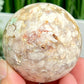 Flower Agate Sphere Healing Crystal Ball 224g 55mm