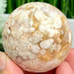 Flower Agate Sphere Healing Crystal Ball 224g 55mm