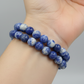 Blue Sodalite Bracelet Elastic Gemstone Jewellery Crystals 7mm Beads 16cm