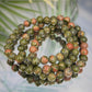 Unakite Bracelet Elastic Gemstone of Vision Jewellery Crystals 8mm Beads 16cm