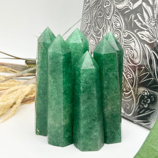 Green Strawberry Quartz Points Towers Crystal YOU CHOOSE