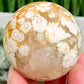 Flower Agate Sphere Healing Crystal Ball 234g 56mm
