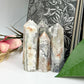 White Mexican Crazy Lace Agate Points Towers Crystal Generators YOU CHOOSE