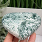 Tree Agate Heart Large Healing Crystal Carving 472g