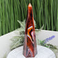 Sardonyx Red Onyx Quartz Tower Healing Crystal Generator 267g 161mm