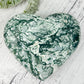 Tree Agate Heart Large Healing Crystal Carving 472g