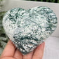 Tree Agate Heart Large Healing Crystal Carving 494g