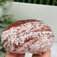 Pink Orbicular Ocean Sea Jasper Gemstone of Joy Heart Crystal Carving 388g