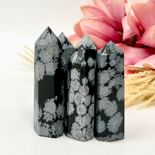 Snowflake Obsidian Points Towers Crystal Generators YOU CHOOSE