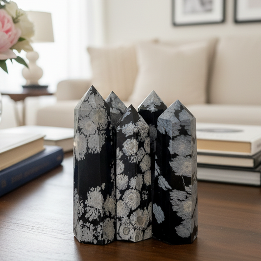 Snowflake Obsidian Points Towers Crystal Generators YOU CHOOSE