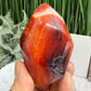 Carnelian with Orca Agate Quartz Flame Free Form Healing Crystal 249g