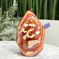 Carnelian with Orca Agate Flame Free Form Healing Crystal 102g