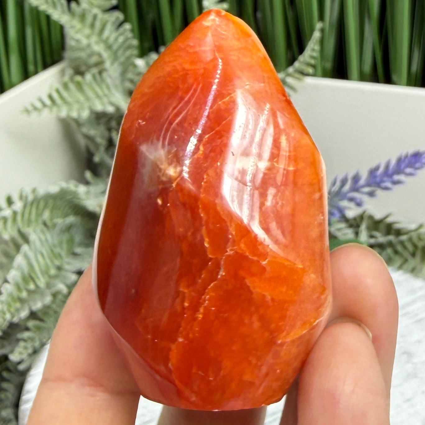 Carnelian with Orca Agate Flame Free Form Healing Crystal 102g