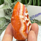 Carnelian with Orca Agate Flame Free Form Healing Crystal 102g