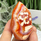 Carnelian with Orca Agate Flame Free Form Healing Crystal 102g