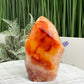 Carnelian with Quartz Flame Free Form Healing Crystal 233g