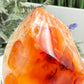 Carnelian with Quartz Flame Free Form Healing Crystal 233g