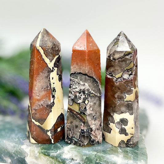 Mosaic Chalcedony Quartz Rare Points Towers Crystal Generators YOU CHOOSE