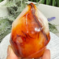 Carnelian with Quartz Flame Free Form Healing Crystal 306g