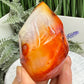 Carnelian with Quartz Flame Free Form Healing Crystal 306g