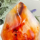 Carnelian with Quartz Flame Free Form Healing Crystal 306g