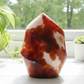Carnelian with Orca Agate Quartz Flame Free Form Healing Crystal 382g