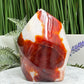 Carnelian with Orca Agate Quartz Flame Free Form Healing Crystal 382g