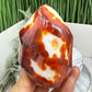 Carnelian with Orca Agate Quartz Flame Free Form Healing Crystal 382g