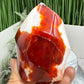 Carnelian with Orca Agate Quartz Flame Free Form Healing Crystal 382g