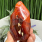 Carnelian with Quartz Flame Free Form Healing Crystal 250g