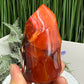 Carnelian with Quartz Flame Free Form Healing Crystal 250g