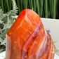 Carnelian with Quartz Flame Free Form Healing Crystal 250g