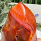 Carnelian with Quartz Flame Free Form Healing Crystal 250g