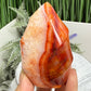 Carnelian with Quartz Flame Free Form Healing Crystal 240g