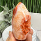 Carnelian with Quartz Flame Free Form Healing Crystal 240g