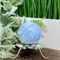 Blue Calcite Sphere Healing Crystal Ball 388g 64mm