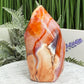 Carnelian with Orca Agate Quartz Flame Free Form Healing Crystal 273g