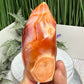 Carnelian with Orca Agate Quartz Flame Free Form Healing Crystal 273g