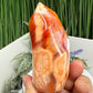 Carnelian with Orca Agate Quartz Flame Free Form Healing Crystal 273g