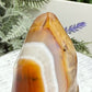 Carnelian with Orca Agate Quartz Flame Free Form Healing Crystal 154g