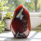 Carnelian with Orca Agate Quartz Flame Free Form Healing Crystal 167g