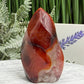 Carnelian with Quartz Flame Free Form Healing Crystal 106g