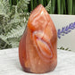 Carnelian with Quartz Flame Free Form Healing Crystal 106g