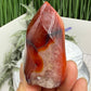 Carnelian with Quartz Flame Free Form Healing Crystal 106g