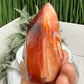 Carnelian with Quartz Flame Free Form Healing Crystal 106g